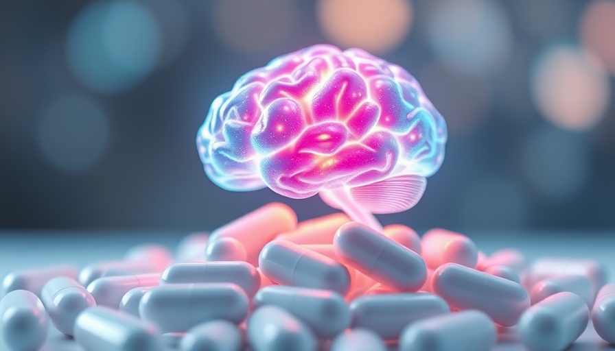 Healthy brain ageing magnesium supplements concept with holographic brain.
