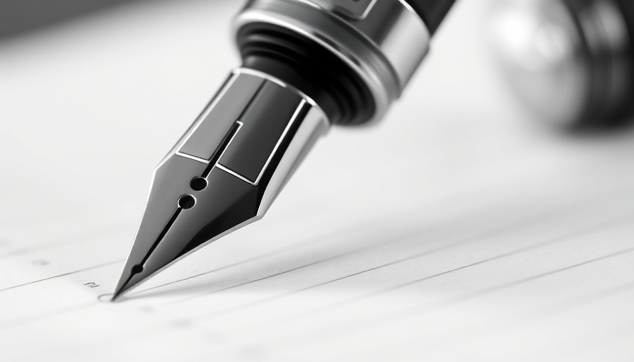 Close-up of a fountain pen writing on ruled paper symbolizing Kusaug Crisis Leadership and Justice.
