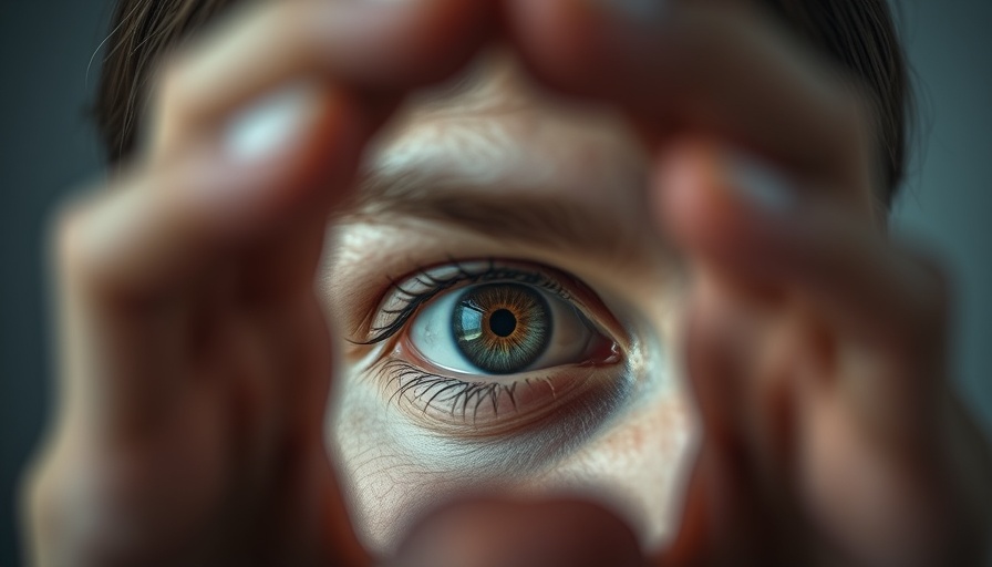 Focused eye in artistic frame symbolizing perception.