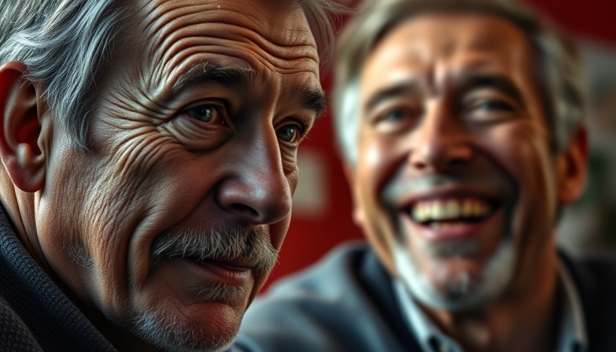 Labour Party leadership crisis depicted by two men with contrasting expressions.