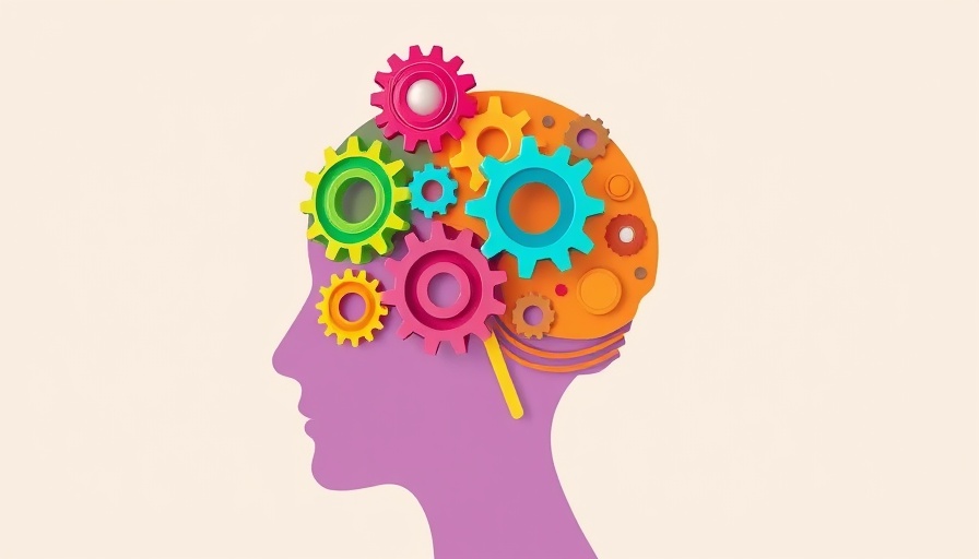 Colorful gears illustrate game-based training for children's cognitive skills.