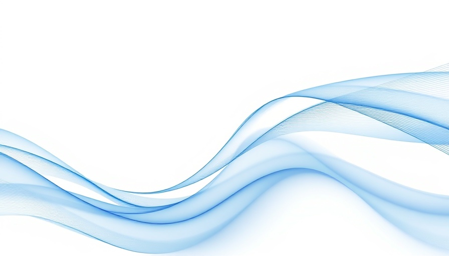 Abstract blue wave lines on white background representing behavioral biases in investing decisions.
