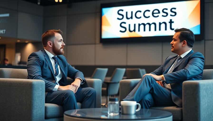 Business negotiation discussion at Success Summit event.