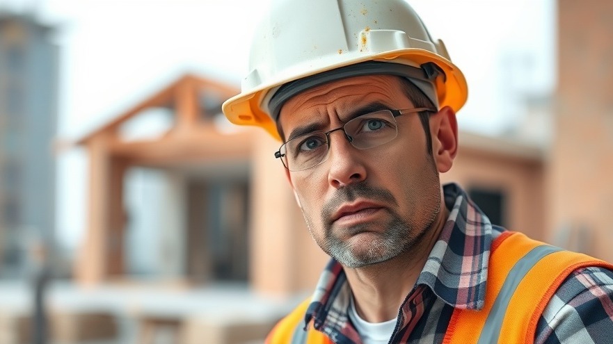 Image of a worried general contractor