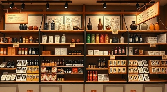 functional product categories grid, organized, displaying products systematically, photorealistic, structured online storefront with banners, highly detailed, interactive grid transitions, 4K, earthy hues, directional lighting, shot with a telephoto lens.