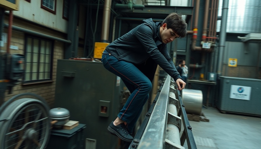 AI-Powered Burglars simulation featuring a person climbing.
