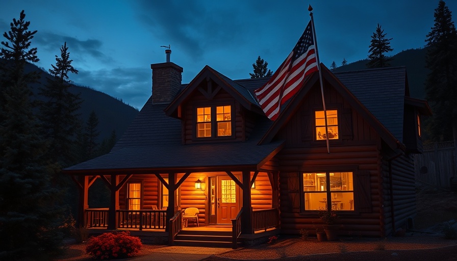 Charming home with warm lights illuminating exterior during a power outage.