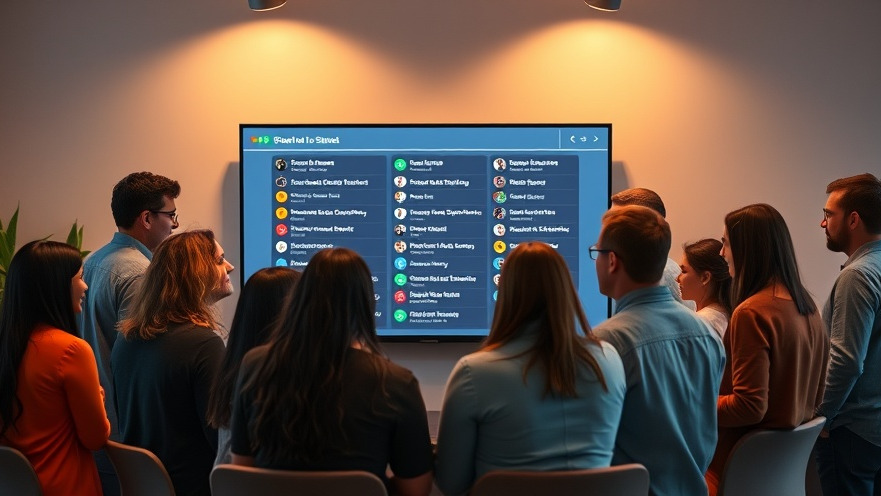 Dynamic team collaboration depicted on a digital screen for productivity improvement.