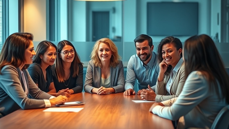 Professional individuals discussing mental health in the workplace for employee well-being.