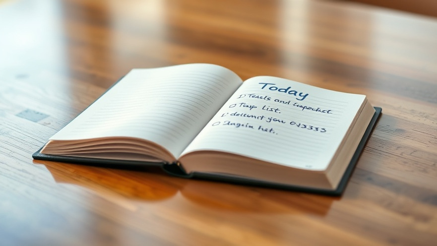 Open notebook displaying productivity techniques for stress reduction, beautifully detailed.