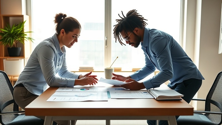 Diverse professionals collaborating on partnership agreements in a bright office.