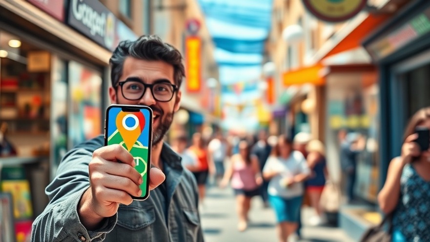 Local business visibility through Google My Business optimization on smartphone.