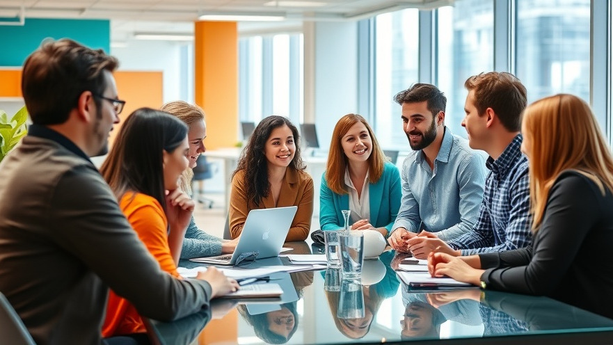 New employees engaged in collaborative onboarding, enhancing employee engagement and business growth.