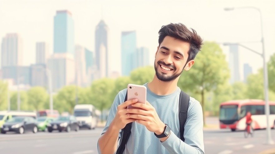 Young man with driver's license and phone, reflecting Gen Z mobility preferences in urban transportation.