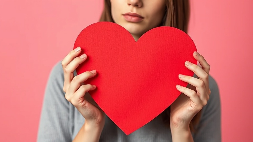 Young woman with red heart notification icon, symbolizing Instagram marketing for local business growth.