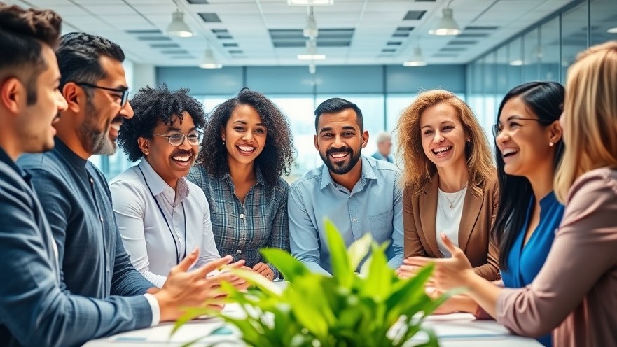 Diverse professionals in a modern office discussing returnships and career comeback.