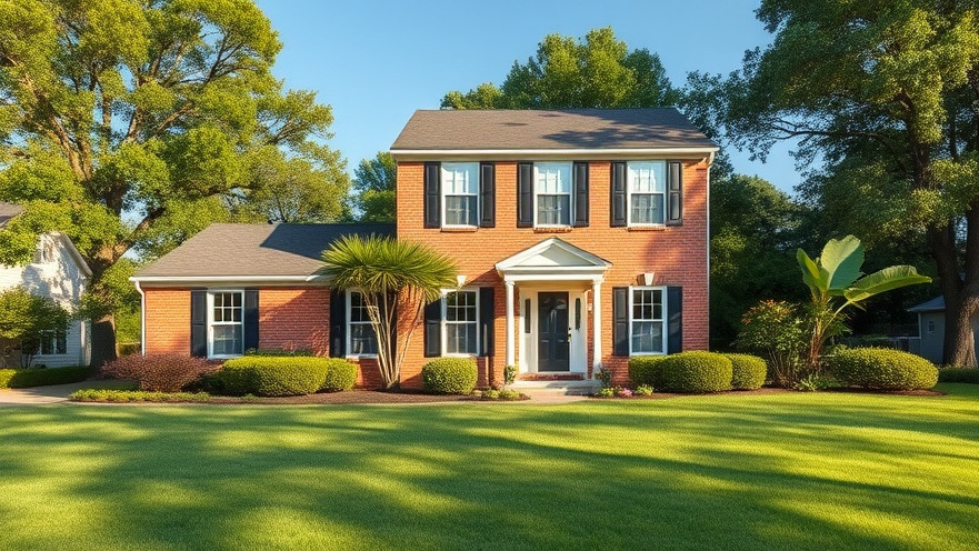 Charming suburban two-story house showcasing low credit mortgage options with vibrant colors.
