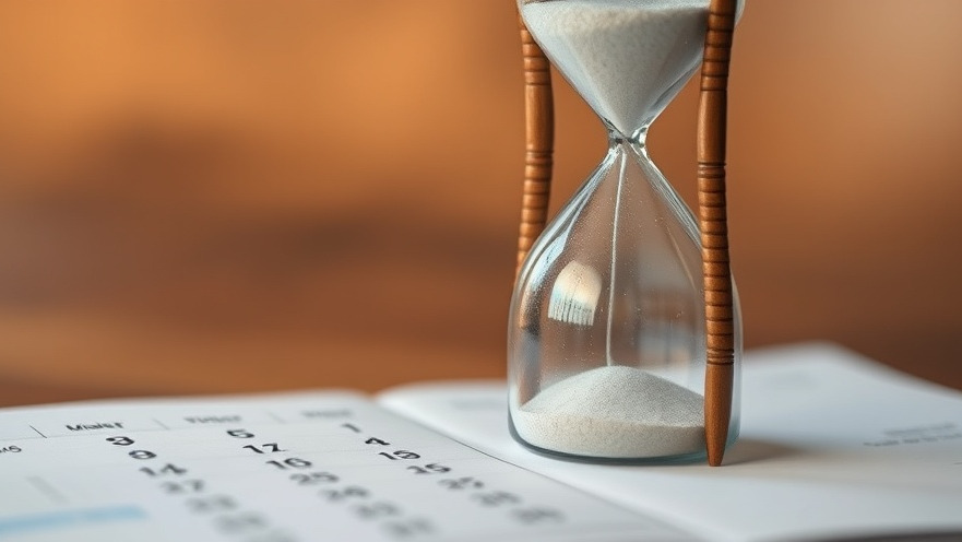 Photorealistic hourglass on a calendar, symbolizing AI technology in predictive scheduling.