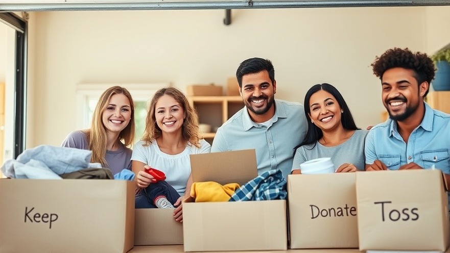 Family joyfully organizing their garage for a healthier living space.