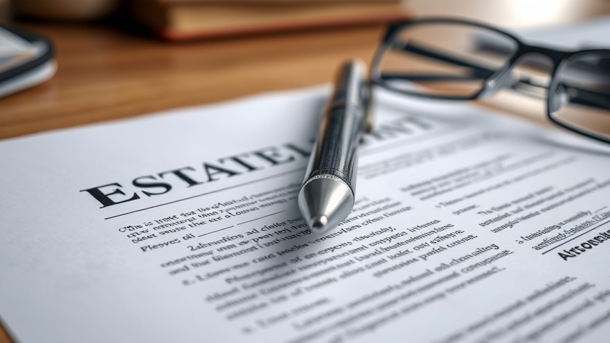 Close-up of estate planning document for business succession planning.