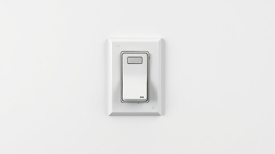 Minimalist light switch illustrating home electrical safety in Maryland homes.