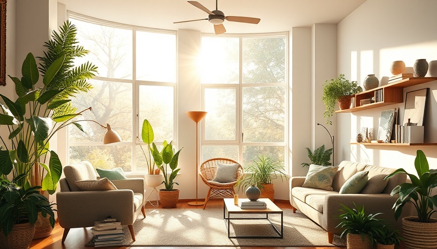 Signs your home needs an upgrade: Cozy living room with mixed furniture and plants.