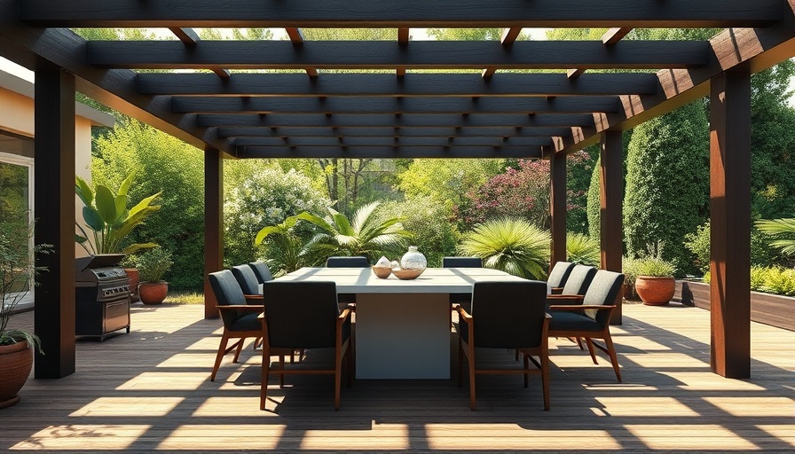 Sleek outdoor patio illustrating 2025 outdoor living trends.