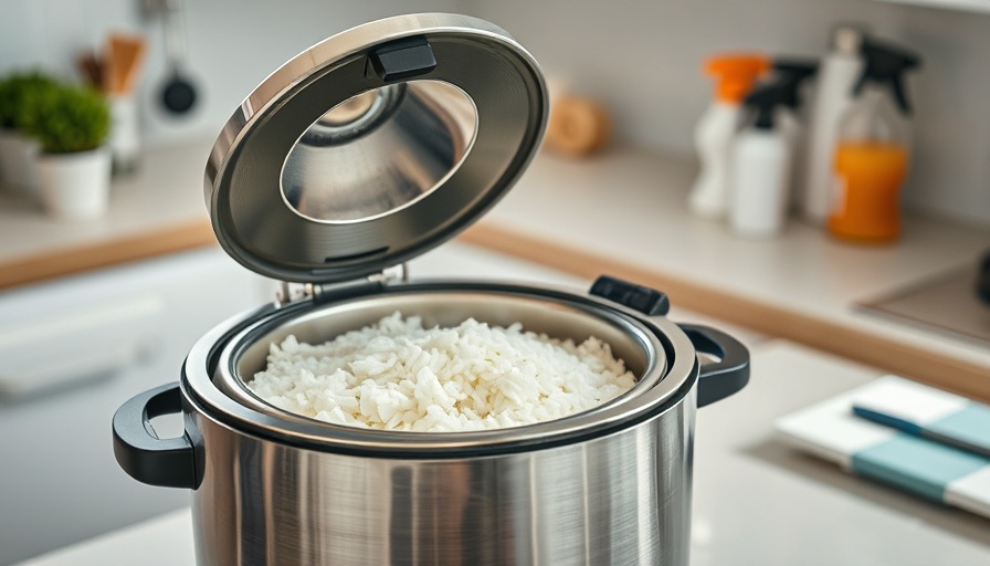 Rice cooker with cleaning tools for proper maintenance tips.
