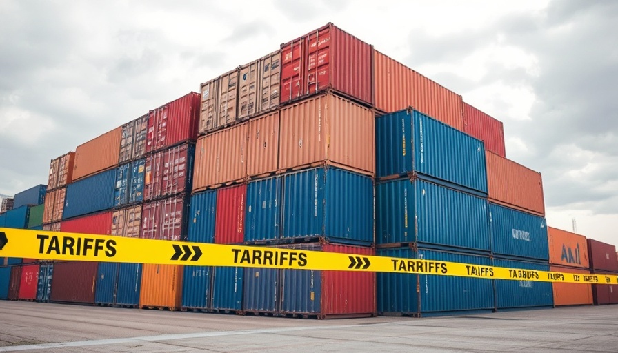 Shipping containers blocked by tariff tape: Trump's New Tariffs Impact on Consumers.