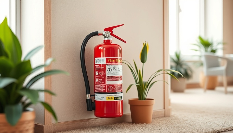 Fire extinguisher on a wall, important for choosing the best one for your home.