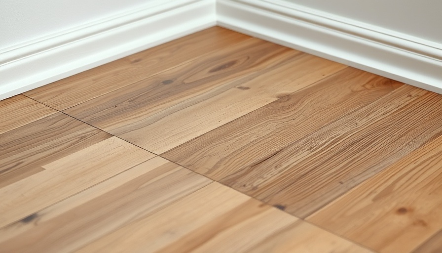 Close-up of damaged hardwood floor corner needing repair