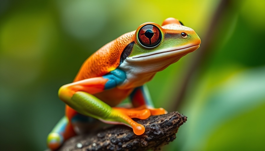 Vivid colorful tree frog representing the Eat That Frog productivity hack