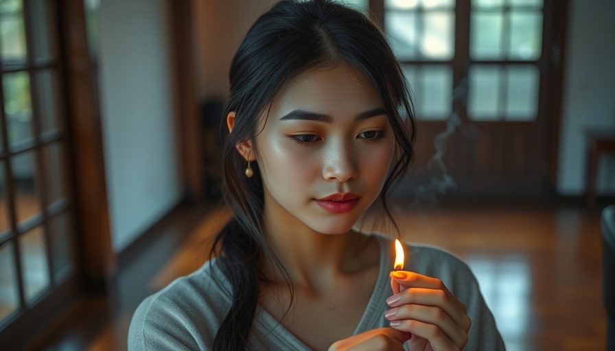 Understanding the Eight Senses: Woman enjoying incense, peaceful setting.