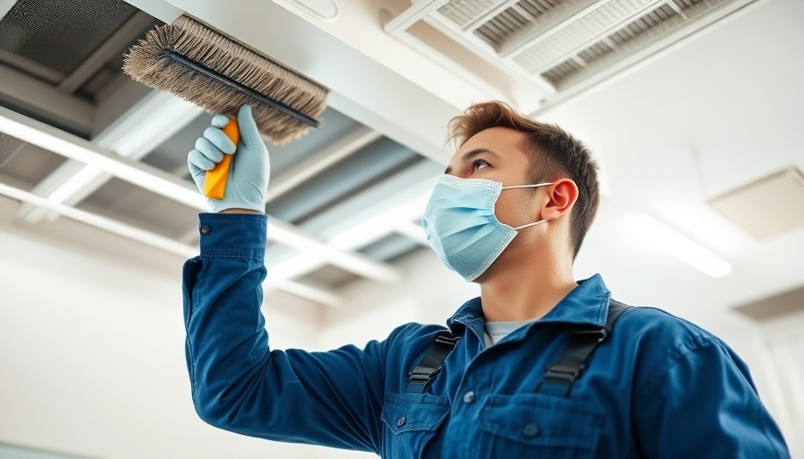 HVAC services technician improves indoor air quality.
