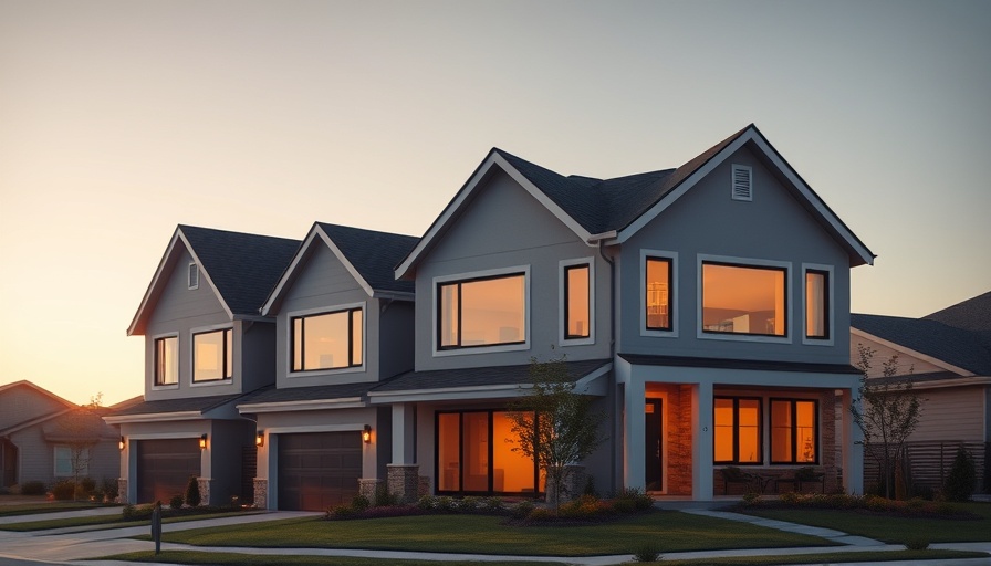 Modern suburban home at sunset showcasing home upgrades.