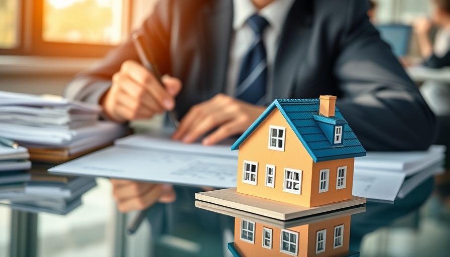 Miniature house on desk with signing documents, refinishing rental properties.