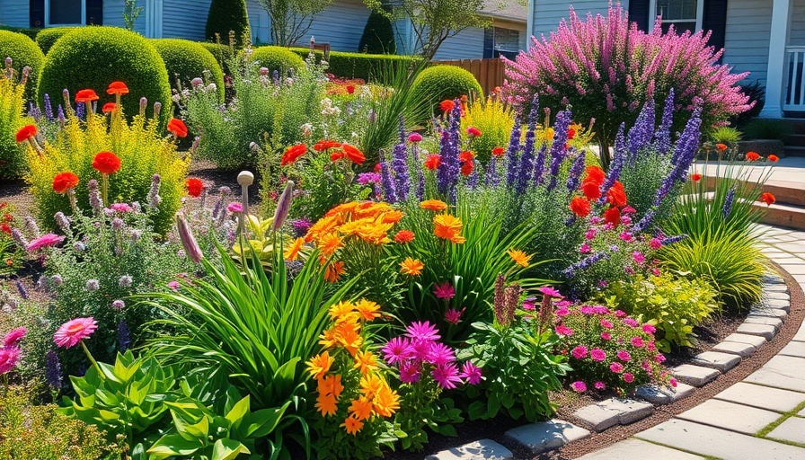Vibrant native plant gardening in Maryland with colorful flowers.