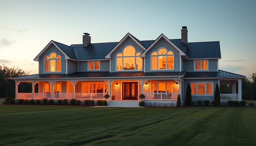Charming modern farmhouse illustrating exurbs vs suburbs.