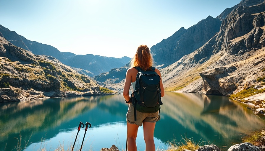 Young hiker admiring lake view, science-backed ways to be happier.