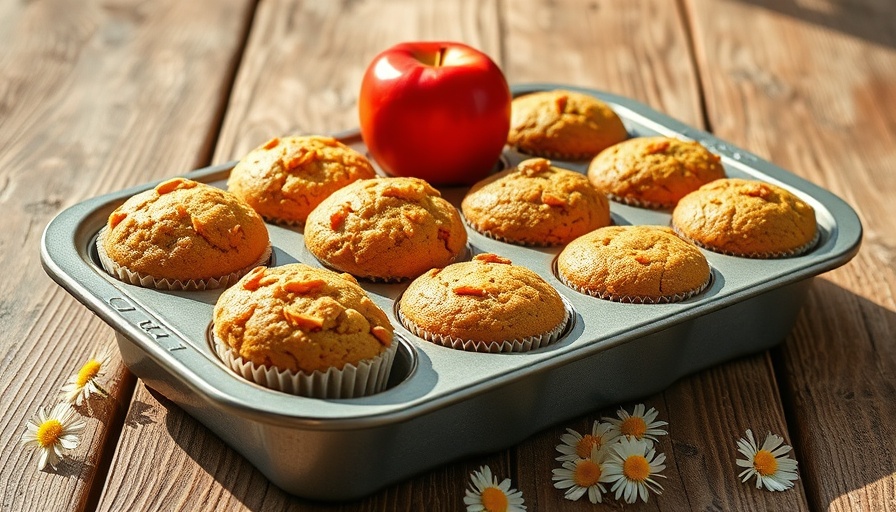 Buy local food: Freshly baked muffins with apple.