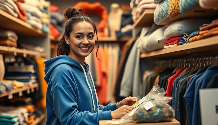 Small business owner packing clothes, showcasing CRM benefits.