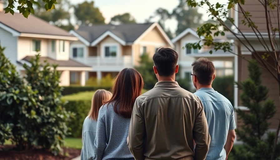 Family viewing home exterior contemplating hidden costs of buying a home.