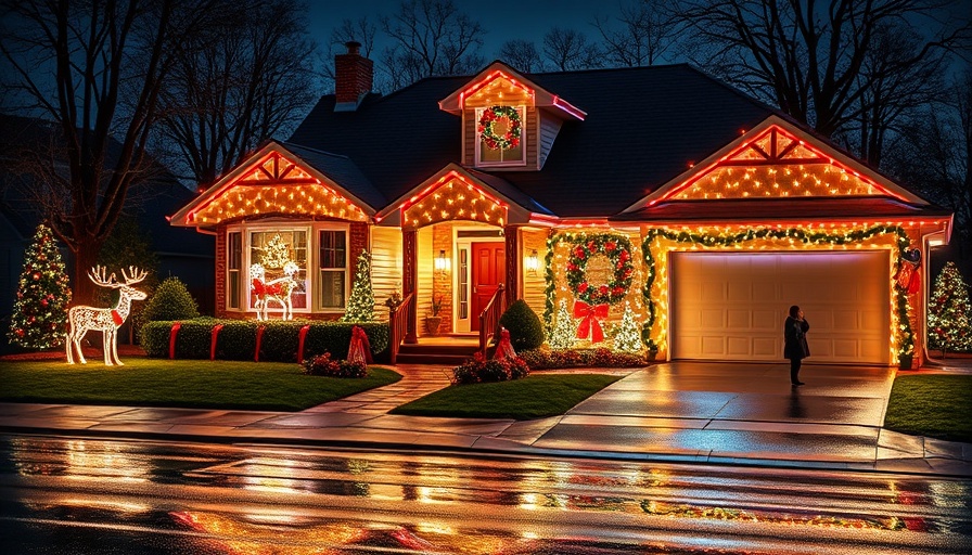 Festive Christmas light display showcasing benefits of hiring a Christmas light installer.