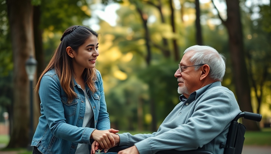 Thoughtful young woman assisting elderly man, tailored home wellness strategies.