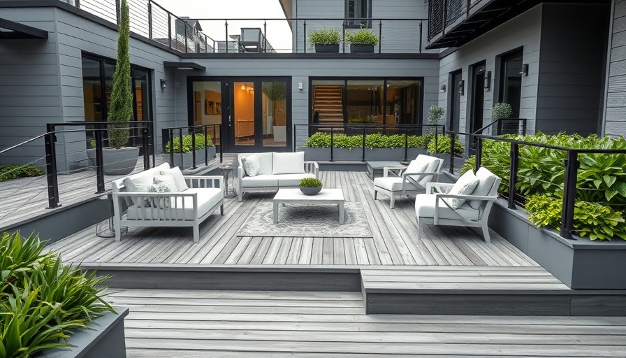 Modern patio design by WPC Composite Decking Manufacturer with stylish seating.