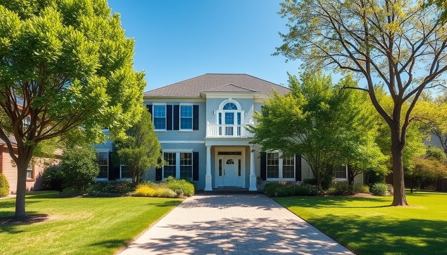 Elegant suburban house on a sunny day, symbolizing new home move-in.