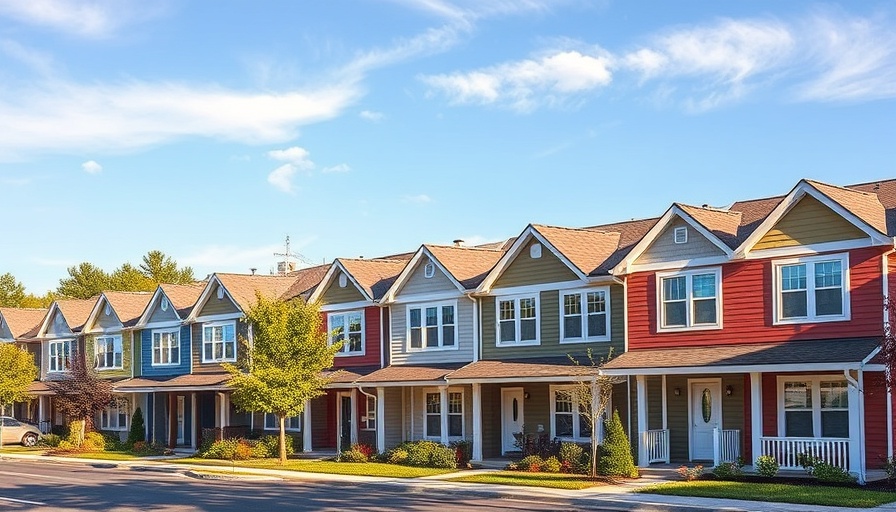 Modern suburban row houses representing second home vs investment property.