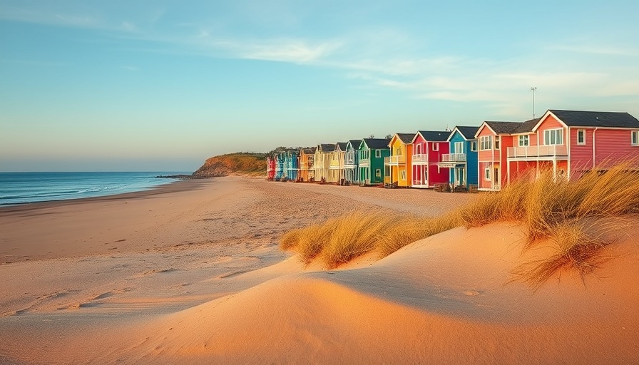 Vibrant beach houses along a sandy shoreline, minimizing capital gains.