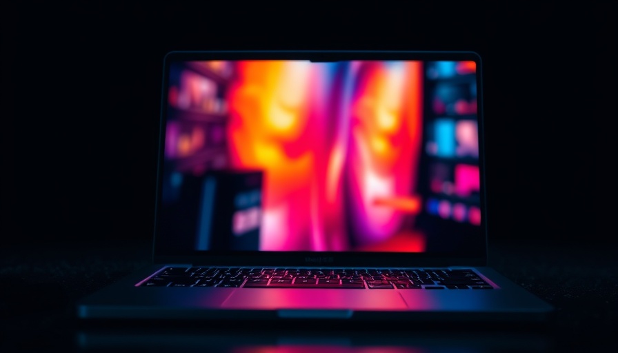 Abstract reflection on a half-open laptop suggesting digital minimalism.