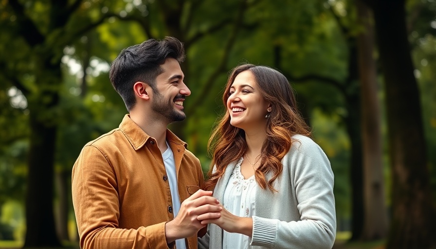 FPMomHacks relationship tips: smiling couple holding hands outside.
